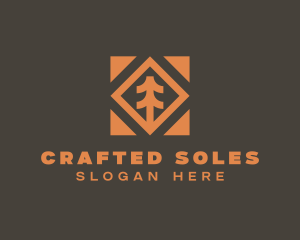 Conifer Tree Plant Woods logo design