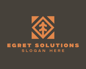 Conifer Tree Plant Woods logo design