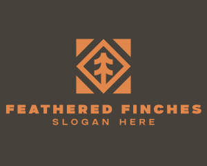 Conifer Tree Plant Woods logo design