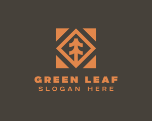 Conifer Tree Plant Woods logo design