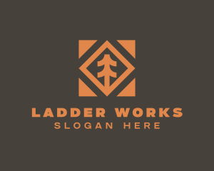 Conifer Tree Plant Woods logo design