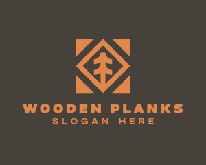 Conifer Tree Plant Woods logo design