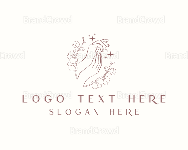 Floral Nail Salon Logo