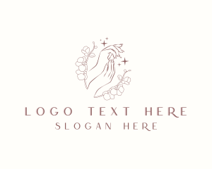 Salon - Floral Nail Salon logo design