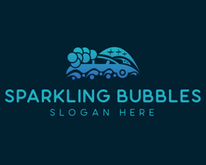 Sparkling - Car Wash Sparkling Bubbles logo design