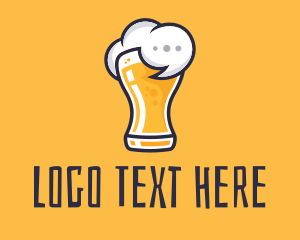 Chat - Beer Drunk Talk logo design