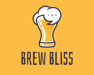Brew - Beer Drunk Talk logo design