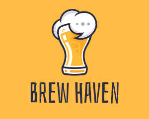 Brew - Beer Drunk Talk logo design