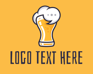 Bartender - Beer Drunk Talk logo design