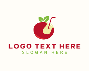 Juice Bar - Apple Fruit Juice logo design