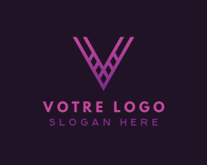 Gradient Architect Letter V logo design