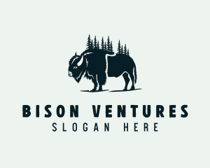 Bison - Nature Wildlife Bison logo design