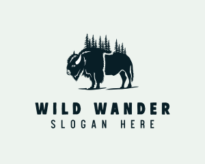 Nature Wildlife Bison logo design