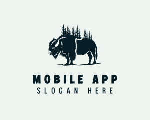 Bison - Nature Wildlife Bison logo design