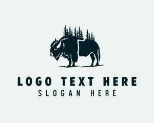 Livestock - Nature Wildlife Bison logo design