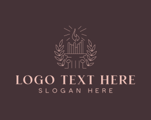 Interior Design - Artisanal Column Candle logo design