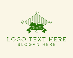 Camping - Mountain Hiking Camp logo design