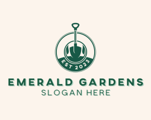 Gardening Lawn Care Shovel logo design