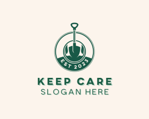 Gardening Lawn Care Shovel logo design