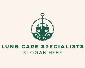 Gardening Lawn Care Shovel logo design