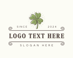 Gardening - Four Leaf Clover Plant logo design