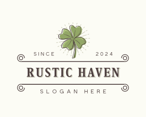 Four Leaf Clover Plant logo design