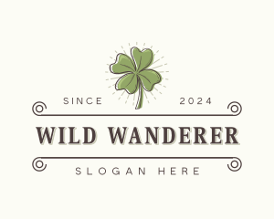 Four Leaf Clover Plant logo design