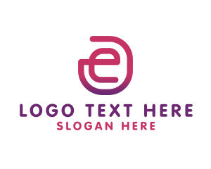 Gradient - Letter E Outline logo design