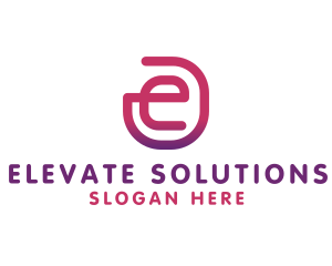 Letter E Outline logo design