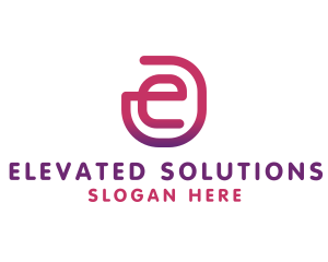 Letter E Outline logo design