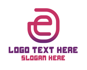 Letter E Outline Logo