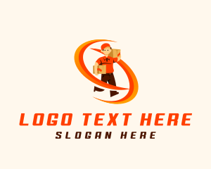 Import - Delivery Man Logistics logo design