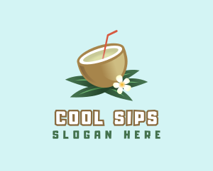 Refreshment - Coconut Fruit Drink logo design