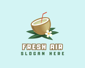 Coconut Fruit Drink logo design