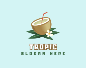 Coconut Fruit Drink logo design