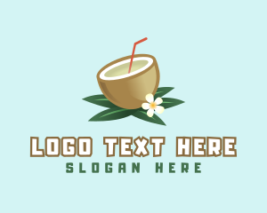 Coconut Fruit Beverage Logo