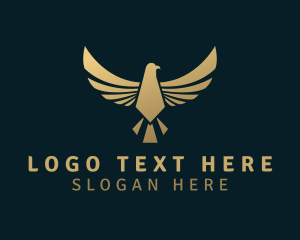 Expensive - Premium Gold Bird logo design