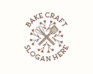 Bakeshop Whisk Spatula logo design