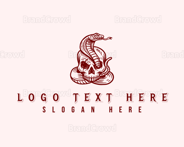 Skull Snake Cobra Logo