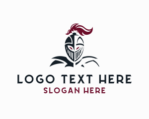 Character - Warrior Knight Armor logo design