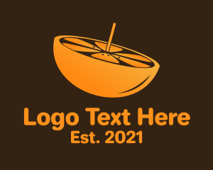 Lemon-flavor - Orange Slice Pulp logo design