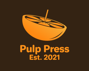 Pulp - Orange Slice Pulp logo design