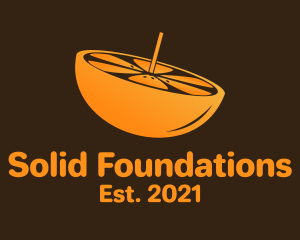 Juice Stand - Orange Slice Pulp logo design