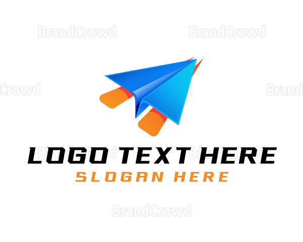 Logistics Courier Plane Logo