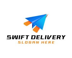Logistics Courier Plane logo design