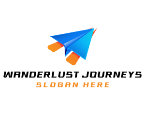 Paper Plane - Logistics Courier Plane logo design