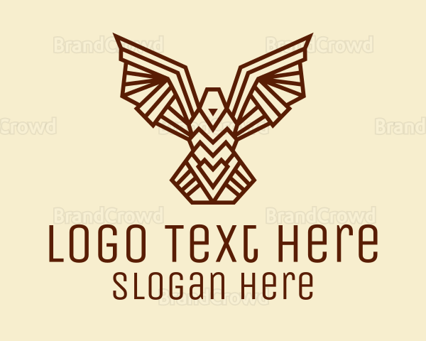 Tribal Brown Bird Logo