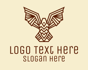 Dove - Tribal Brown Bird logo design