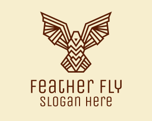 Tribal Brown Bird  logo design