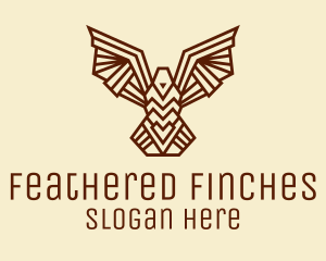 Tribal Brown Bird  logo design